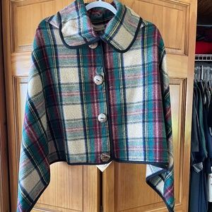 L.I.B. New York Tartan Plaid Poncho